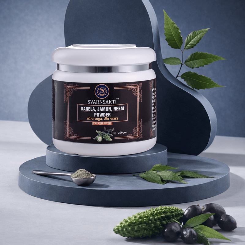 No.1 Ayurvedic Blood Sugar Support: Why Karela, Jamun & Neem Are the Ultimate Natural Solution - svarnsakti