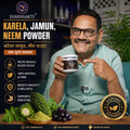 100% Natural Karela Jamun Neem Powder for Diabetes Care & Blood Sugar Support - svarnsakti