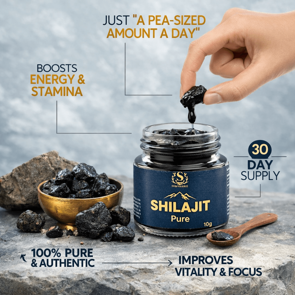 100% Pure & Natural Shilajit - Pure Himalayan Shilajit Resin - svarnsakti