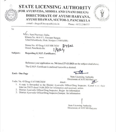 G.M.P Quality Certification