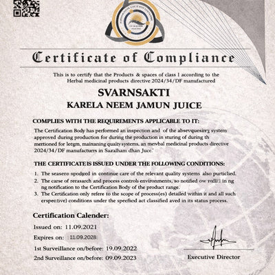 Quality Compliance Certificate