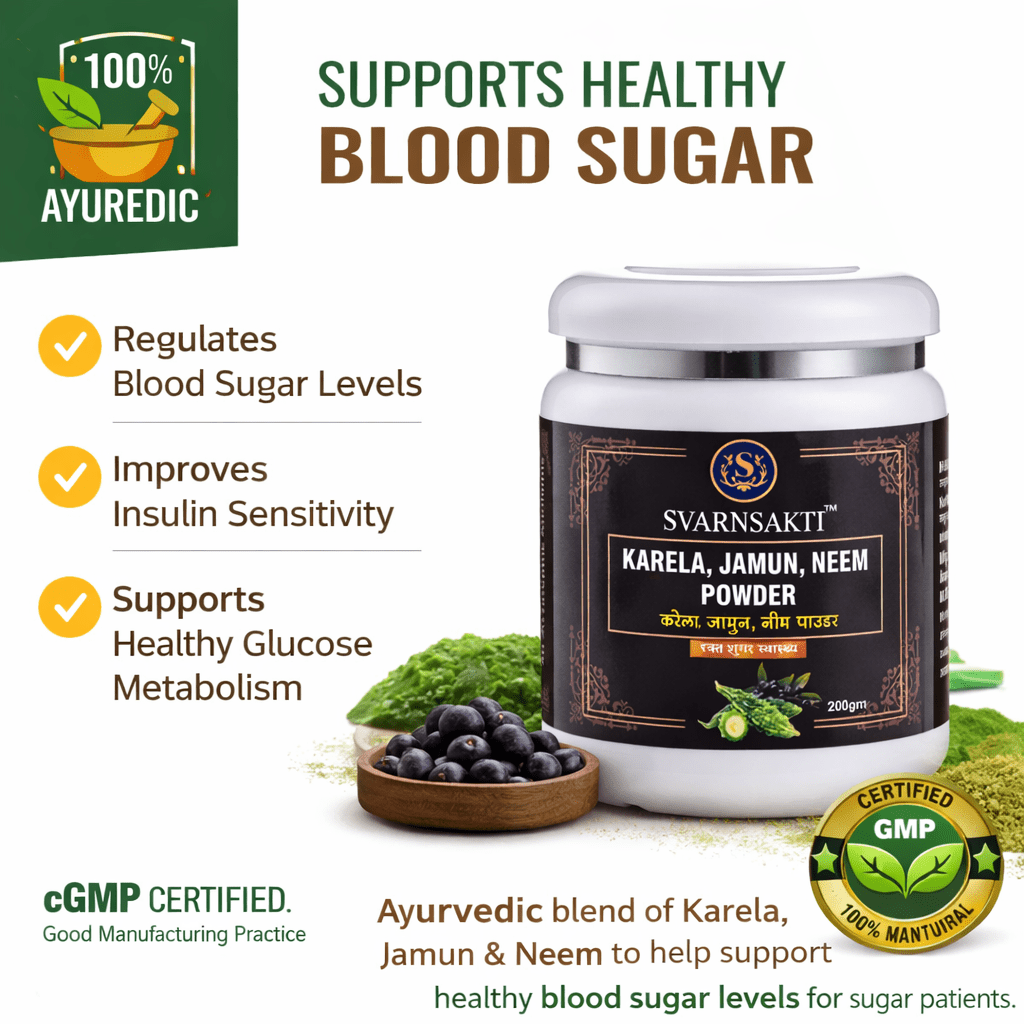 Diabetes Care Powder - 100% Natural Supplement For Managing Blood Sugar - svarnsakti
