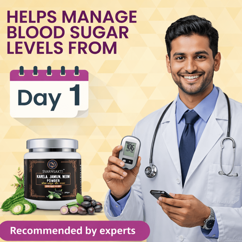 Diabetes Care Powder - 100% Natural Supplement For Managing Blood Sugar - svarnsakti