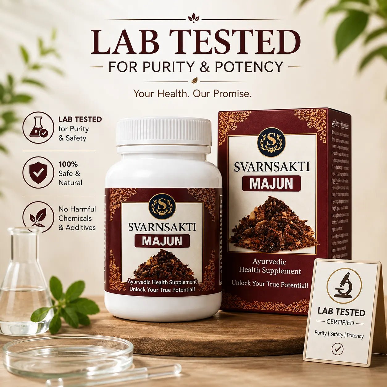 Majun Ayurvedic Product for Strength, Stamina & Vitality - svarnsakti